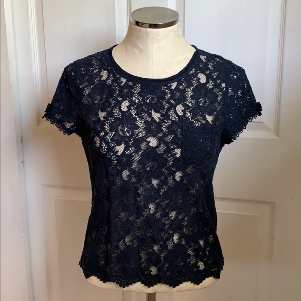 NWT Gilly hicks lacy blue top